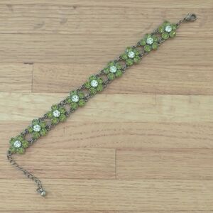 Green Floral Bracelet